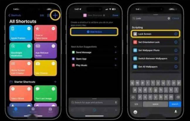桃城苹果14锁屏维修店分享iPhone14升级iOS16.4后如何创建锁屏快捷方式 
